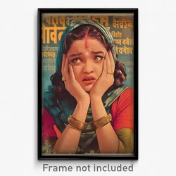 Bollywood Movie Poster - Girl Feeling Fascination, Simple Bandana (Art Print)
