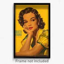 Brazilian Movie Poster - Woman Feeling Kind, Soft Detached Collar (Art Print)