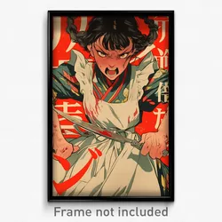 Japanese Movie Poster - Girl Feeling Vicious, Artistic White Apron (Art Print)