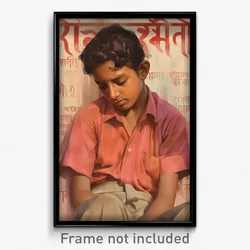 Bollywood Movie Poster - Boy Feeling Guilt, Velvety Pink Shirt (India Art Print)