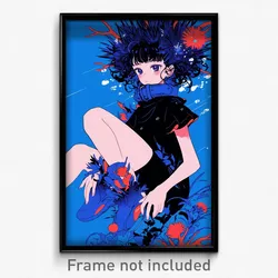 Art Poster - Sea Urchin Feeling Elation Wearing Barbarous Blue Collar