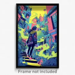 Art Poster - Far Amsterdam (Psychedelic Trippy Weird 11x17 Print)