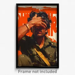 Bollywood Movie Poster - Man Feeling Dazed, Tattered Summer Uniform (Art Print)