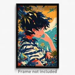 French Movie Poster - Boy Feeling Anxious, Lively Track Uniform (Art Print)
