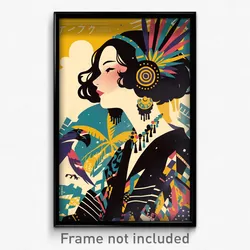 Brazilian Movie Poster - Girl Feeling Carefree, Spectacular Grey Capelet (Print)
