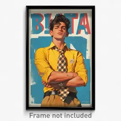Bollywood Movie Poster - Boy Feeling Isolated, Bright Checkered Necktie (Print)