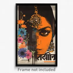 Bollywood Movie Poster - Girl Feeling Aggressive, Sophisticated Hair Flower