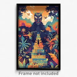 Mexican Movie Poster - Dreary Crossing (Mexico Psychedelic Art Retro Film Print)