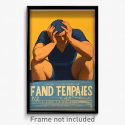 French Movie Poster - Man Feeling Despair, Loud Leotard Clothes (Art Print)