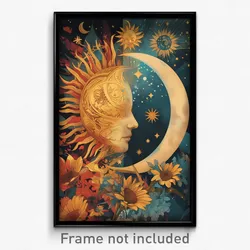 Art Poster - Cultured Sun And Moon (Psychedelic Trippy Weird 11x17 Print)