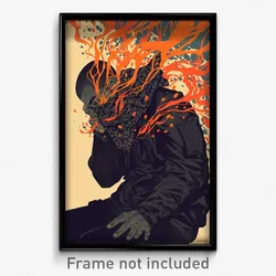 Movie Art Poster - Man Feeling Tenderness, Wooden Shared Scarf (Film Print)