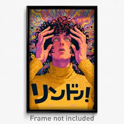 Icelandic Movie Poster - Man Feeling Astonished, Hearty Yellow Sweater (Print)