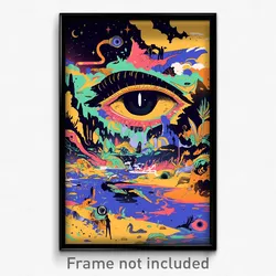 Mexican Movie Poster - Watery Sandbar (Mexico Psychedelic Art Retro Film Print)