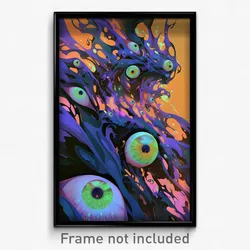 Art Poster - Pristine Avocado (Psychedelic Trippy Weird 11x17 Cartoon Print)