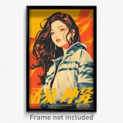 Chinese Movie Poster - Girl Feeling Self Respecting, Complex Striped Jacket