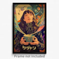 Hebrew Movie Poster - Woman Feeling Enchanted, Simple Fur Scarf (Art Print)