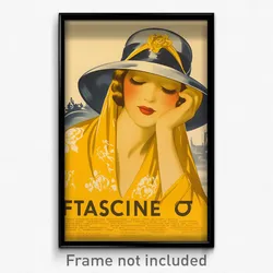French Movie Poster - Woman Feeling Obstinate, Imaginative Shiny Clothes (Print)