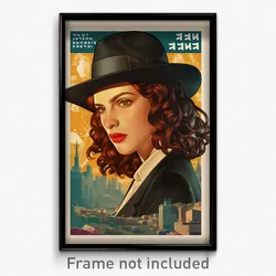 Hebrew Movie Poster - Woman Feeling Confusion, Velvety Hat Ribbon (Art Print)