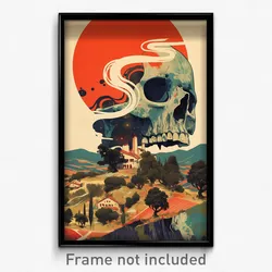 Spanish Movie Poster - Rural Balustrade (Spain Psychedelic Art Retro Film Print)