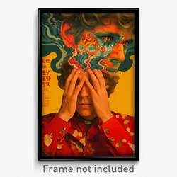 German Movie Poster - Man Feeling Self Pity, Radiant Red Sleeves (Art Print)