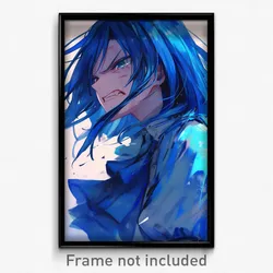 Anime Art Poster - Girl Feeling Mad Wearing Valuable Blue Neckwear (Print)