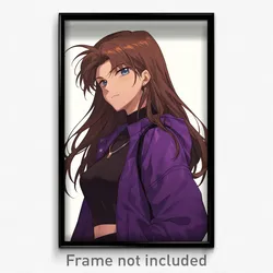 Anime Art Poster - Girl Feeling Jealousy Wearing Posh Purple Jacket (Print)