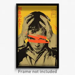 Greek Movie Poster - Boy Feeling Unnerved, Upbeat Mittens (Greece Art Print)