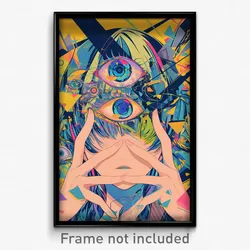 Movie Art Poster - Unnatural Wire (Psychedelic Trippy Retro Cartoon Film Print)