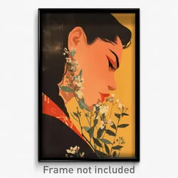 Mexican Movie Poster - Man Feeling Pensiveness, Small Cherry Blossoms (Print)