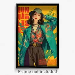 Vietnamese Movie Poster - Girl Feeling Interest, Fancy Jacket Around Waist