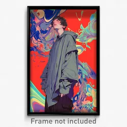 Art Poster - Boy Feeling Disappointment Wearing Gray Impossible Dress (Print)