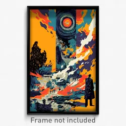 Spanish Movie Poster - Abandoned Flame (Spain Psychedelic Art Retro Film Print)