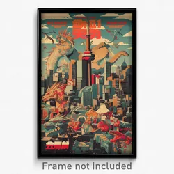Indonesian Movie Poster - Gigantic Canadian City (Indonesia Film Art Print)
