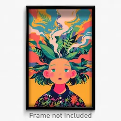 Mexican Movie Poster - Boy Feeling Calm, Bumpy Leaf Hair Ornament (Art Print)