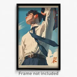 Vietnamese Movie Poster - Man Feeling Strong, Natural Blue Neckwear (Art Print)