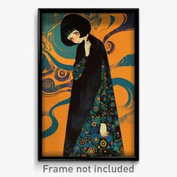 German Movie Poster - Girl Feeling Apathy, Agile Long Dress (Germany Art Print)