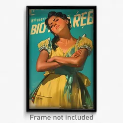 Brazilian Movie Poster - Woman Feeling Loathing, Curvy Frilled Apron (Art Print)