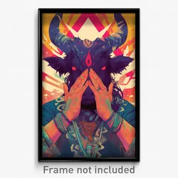 Bollywood Movie Poster - Boy Feeling Positive, Warlike Horn Ribbon (Art Print)
