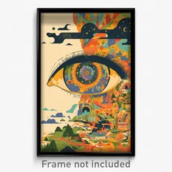 Spanish Movie Poster - Famous Shoals (Spain Psychedelic Art Retro Film Print)