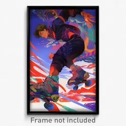 Bollywood Movie Poster - Boy Feeling Self Compassionate, Upbeat Roller Skates