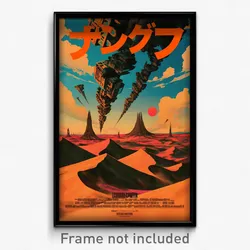 Icelandic Movie Poster - Barren Desert (Iceland Retro Film Art Print)