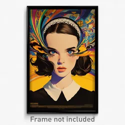 German Movie Poster - Girl Feeling Longing, Unkempt Lace Trimmed Hairband