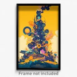 French Movie Poster - Voluminous Geyser (France Retro Film Art Print)