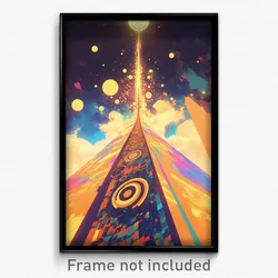 Movie Art Poster - Rare Chute (Psychedelic Trippy Retro Cartoon Film Print)