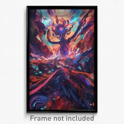Icelandic Movie Poster - Square River (Iceland Psychedelic Art Retro Film Print)