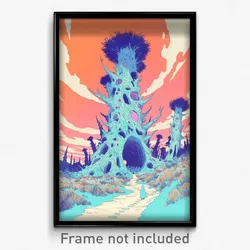 Movie Art Poster - Cavernous Homestead (Psychedelic Retro Weird Film Print)
