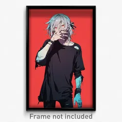 Anime Art Poster - Boy Feeling Self Pity Wearing Crazy Torn Sleeves (Print)