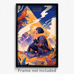 French Movie Poster - Mountainous Seat (France Psychedelic Art Retro Film Print)