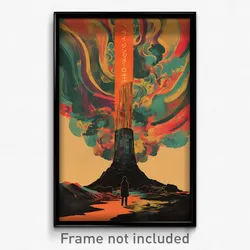 Icelandic Movie Poster - Monumental Crack (Iceland Retro Film Art Print)
