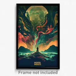 Icelandic Movie Poster - Fluid Mews (Iceland Psychedelic Art Retro Film Print)